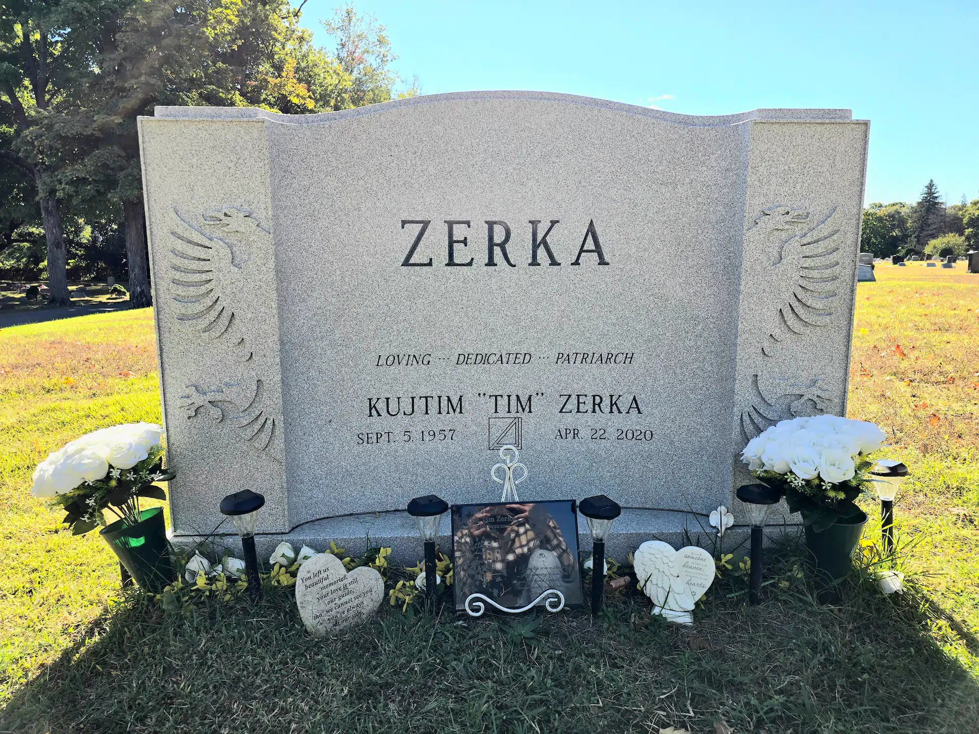 Granite Slant Headstone hand-carved by Slant Marker Guide in NJ — image 4