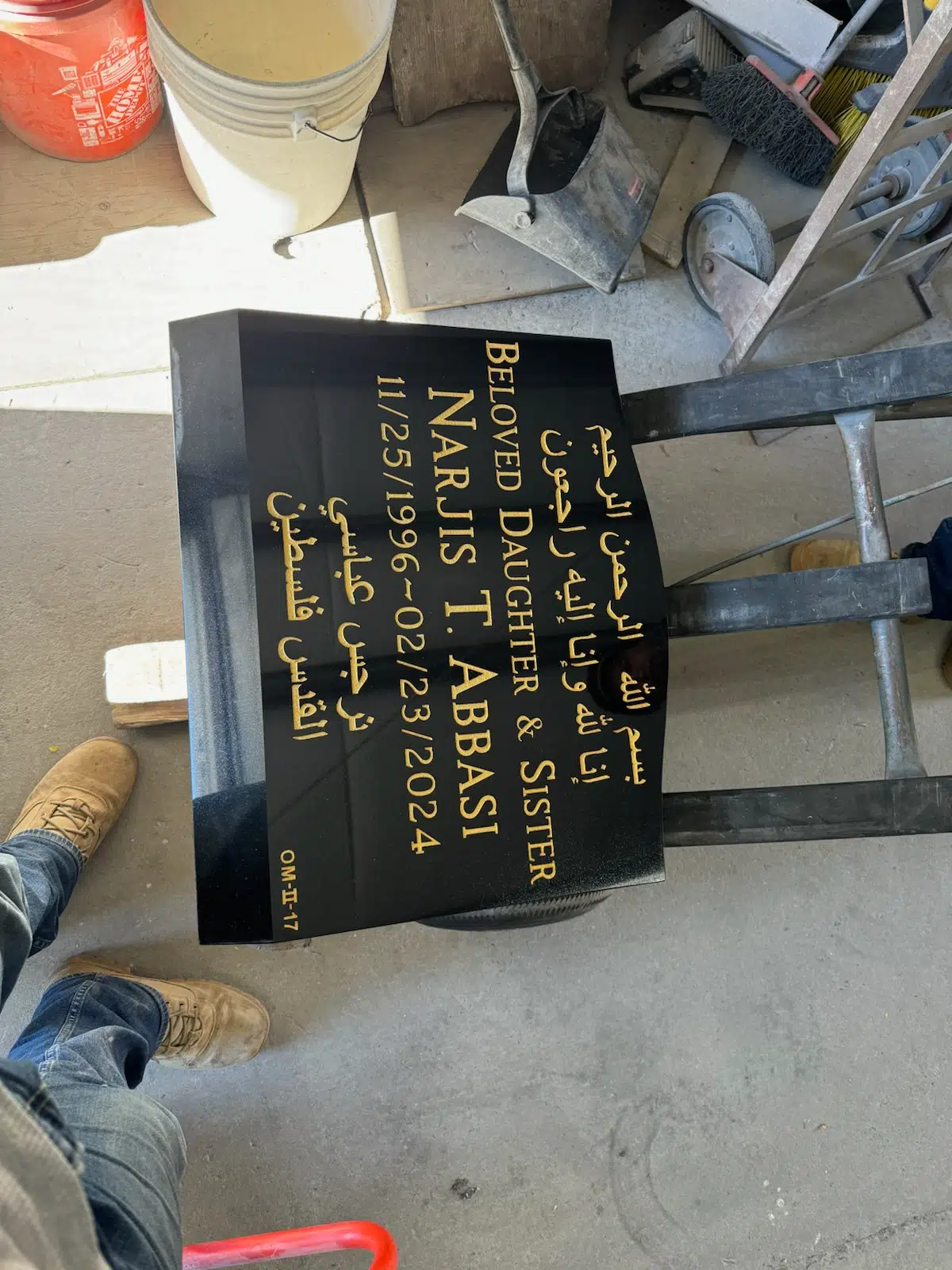 Granite Slant Headstone hand-carved by Slant Marker Guide in NJ — image 9