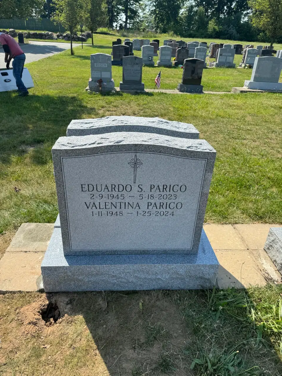 Granite Slant Headstone hand-carved by Slant Marker Guide in NJ — image 3